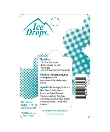 24 Packs Ice Drops Breath Strips - Sugar-Free Fresh Mint Flavor (576 Strips) - Buy Online on GoSupps.com