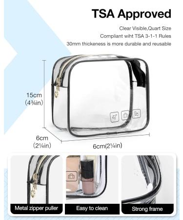 BAGSMART Hanging Toiletry Travel Organizer with TSA Approved Transparent Cosmetic Bag - Medium-Black - Buy Online on GoSupps.com