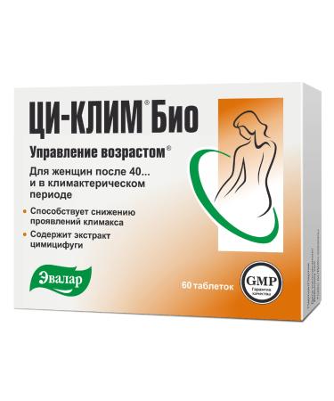 Evalar Black Cohosh Cimicifuga Herbal Extract Siberian Ci-Klim Vegan 60 Tabs - Buy Online on GoSupps.com