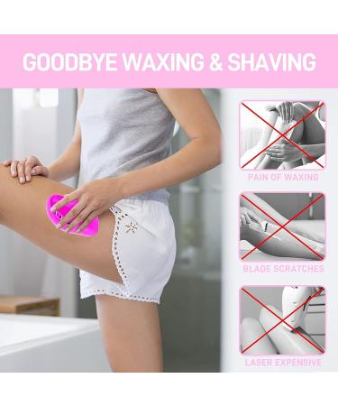 Koiernr Crystal Hair Eraser - Portable Mild Epilator for Painless Hair Removal - Skin Exfoliator Tool for Men and Women - Gold+Rose Red - Buy Online on GoSupps.com