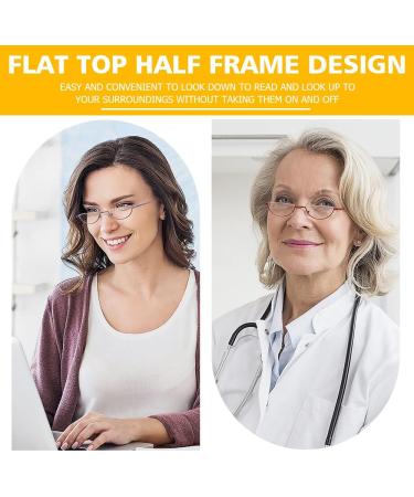 Buy Touk Half Frame Reading Glasses - Anti Blue Light UV Filter Half Moon Lens Spring Hinge Readers for Women (Red/Purple 2.5x) | International Shipping Available - Buy Online on GoSupps.com