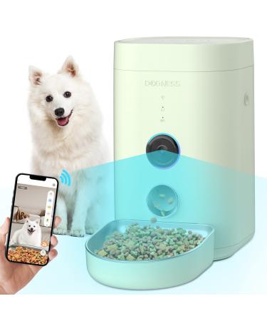 DOGNESS Automatic Cat Feeder with Camera, 1080P HD Video with Night Vision, WiFi Cat Food Dispenser with 2-Way Audio, Low Food & Blockage Sensor, Motion & Sound Alerts for Cat and Dog