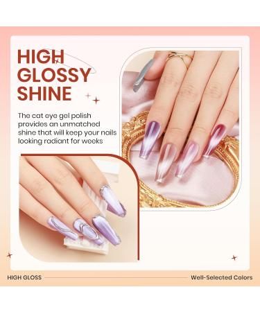 9D Cat Eye Gel Nail Polish Set | 12 Colors Holographic Glitter Cateye Gel Polish | Soak Off UV Gel for DIY Manicure Salon - SUPWEE - Buy Online on GoSupps.com