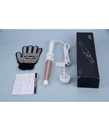 CkeyiN Professional Ceramic Hair Curling Wand 25-32MM - Adjustable Temperature - LCD Screen - Glove Included - Buy Online on GoSupps.com