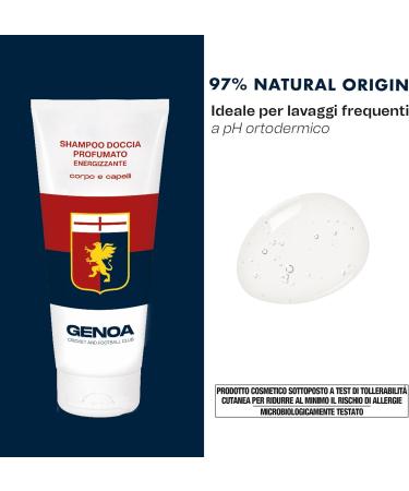  Helan Helan for Genoa Energizing Foaming Shampoo for Men with Vitamin C Sweet Almonds Basil and Ginger 97% Natural Body and Hair Wash Ideal as a Gift for Men 200 ml Made in - Buy Online on GoSupps.com