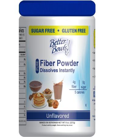Better Bowls Unflavored Fiber Powder Instant Sugar-Free & Gluten-Free 8 Ounce