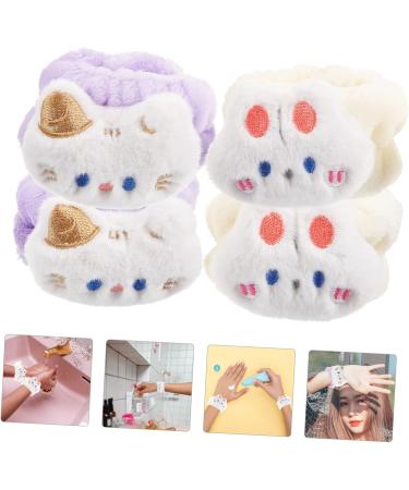 FRCOLOR 2paires Bracelets De Lavage De Visage Confortables Bracelets Absorbants Et Fille De Lapin Chat - Buy Online on GoSupps.com