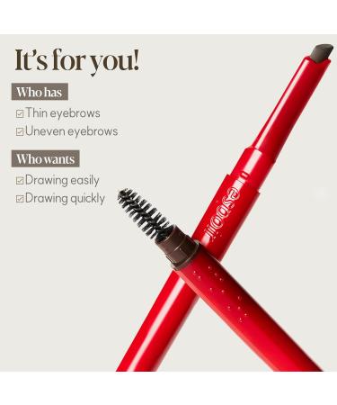 Espoir The Brow Easy Shaping Pencil - Neutral Brown | Long-lasting Leaf-shaped Tip for Fine Lines | 0.01 Ounce - Ideal for Effortless Eyebrow Definition - Buy Online on GoSupps.com