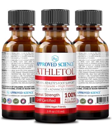 Approved Science Athletol - Rapid Athlete's Foot Relief with Undecylenic Acid & Tea Tree Oil - Vegan Formula - 0.5 Fl. Oz - Buy Online on GoSupps.com