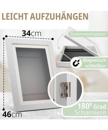 Kiyari A3 White Picture Frame for Children's Drawings - Fillable Art Frame with Safety Acrylic Glass - Display 50-150 Artworks - Buy Online on GoSupps.com