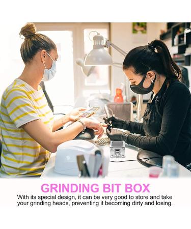 BRIODY 25 Hole Nail Drill Holder Display Aluminum Nail Polish Head Storage Box Nail Box - Buy Online on GoSupps.com