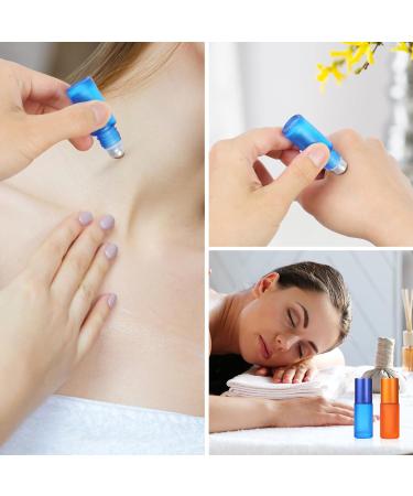 Omsscun 5ml Roller Ball Bottles for Essential Oils 12 Pcs Frosted Glass Roll Bottles with Stainless Steel Ball for Essential Oils Aromatherapy Fragrance 5 Millilitres Columnar 12 Omsscun-020UK - Buy Online on GoSupps.com