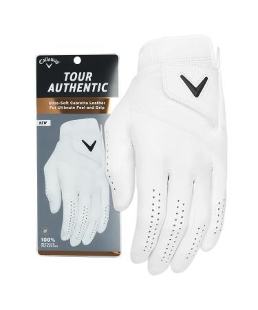 Callaway Golf Men's Tour Authentic Golf Glove (2022 Edition) Standard M White Fits right hand.
