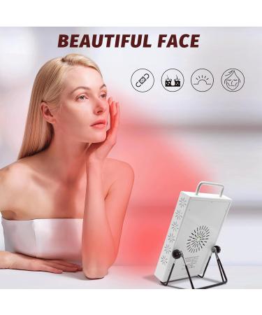 Red Light Near Infrared Light Lamp Panel with 40pcs Dual Chips LEDs Adjustable Brightness Red Lamp at Home and Office Red LED Light with Timer - Buy Online on GoSupps.com