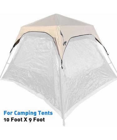 EasyGo Product Rain Fly Accessory - Fits Coleman 6 Person Instant Tent (10 Foot X 9 Foot) Camping Tents – Rain Fly ONLY - Aftermarket Brand
