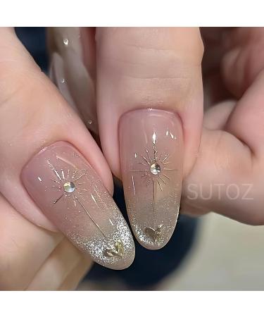 9 Sheets Nail Art Stickers Color Laser Butterfly Star Moon Sun Nail Decals Self-Adhesive Gold Silver Nail Supplies Manicure Art Design Decoration Accessories for Girls Women Nail Studio - Buy Online on GoSupps.com