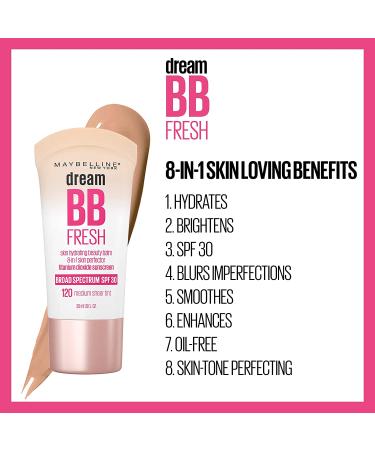 Maybelline Dream Fresh BB Cream 8 in 1 - LightMedium  SPF 30 - 1 oz | Skin Perfecter - Buy Online on GoSupps.com