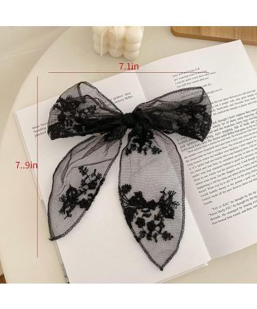 Lace Bow Hair Clips - Elegant Handmade Flower Barrette Hair Accessories - Buy Online on GoSupps.com