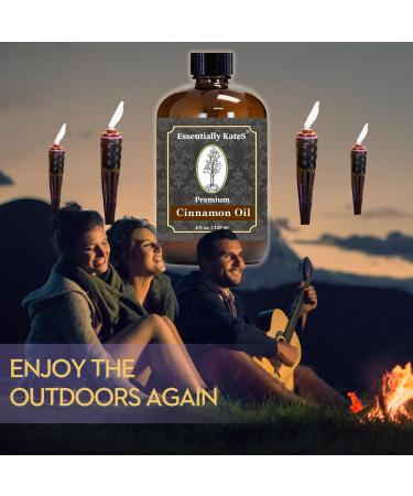 Premium Cinnamon Oil 4 Fl Oz with Huge Dropper and Sprayer - 100% Pure Natural & Therapeutic - Cleaning DIY Soap Diffuser Aromatherapy Garden and Kitchen - Indoor and Outdoor - Buy Online on GoSupps.com