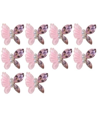 10x/pack Butterfly Shape Nail Charms 3D Charms Decorative Nail Supplies Manicure Accessories