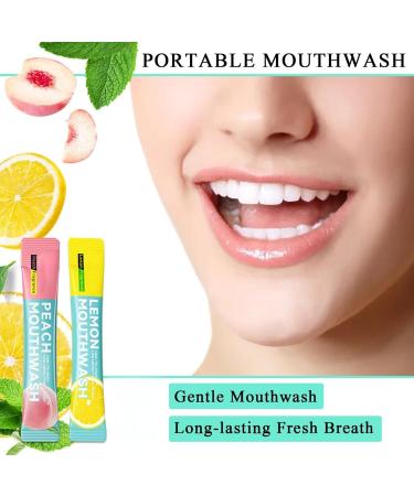 Mouthwash Lot de 20 mini rince-bouche rafra chissants emball s individuellement pour une respiration fra che en mouvement pour les soins bucco-dentaires compacts pour le voyage (20 pi ces p che) p che 0.5 ml (Lot de 20) - Buy Online on GoSupps.com