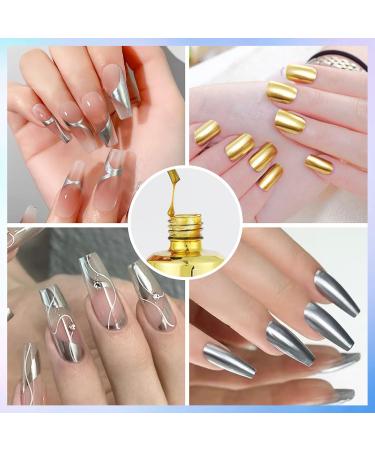 Buy 8ml Golden Mirror Nail Polish | Reflective Mirror Effect Manicure | Gorgeous DIY Nail Lacquers - International Shipping Available - Buy Online on GoSupps.com