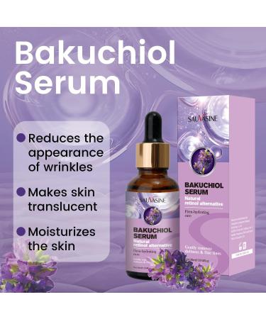 Bakuchiol Serum Natural Retinol Alternative Firm-Hydrating Care Smooths Skin Reduces Fine Lines Wrinkles with Hyaluronic Acid (1Pc) - Buy Online on GoSupps.com