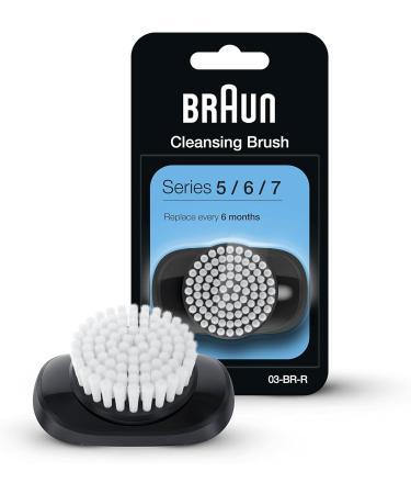 Braun EasyClick Cleansing Brush Refill for Series 5, 6, & 7 Electric Shaver - White Single Brush - Exfoliates and Refines Skin - Buy Online on GoSupps.com