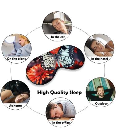 Buy Soft Comfortable Sleep Mask | Adjustable Eye Mask for Travel & Relaxation | Colorful Flowers & Butterflies Design - Buy Online on GoSupps.com