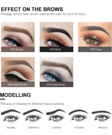 LXZJJM Automatic Eyebrow Pencil with Brush and 24 Brow Stencils - Waterproof Smudge-proof Long-lasting Eyebrow Pencil for Women - Ideal for Various Brow Shapes and Hair Colors! (04# Light Brown) - Buy Online on GoSupps.com