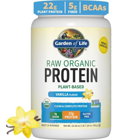 Garden of Life Raw Organic Protein & Greens Vanilla & Organic Vegan Vanilla Protein Powder Vanilla + Powder 1.5 LB 20 Servings (Pack of 1) - Buy Online on GoSupps.com