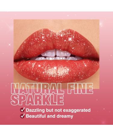  Vawolecy Sparkling Metallic Lip Gloss Gothic Diamond Lipstick with Intense Light Glittering Lip Gloss for Women and Girls - Buy Online on GoSupps.com