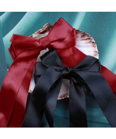 Cimenexe Vintage Black Silk Bow Hair Clips French Bow Hair Barrettes Black Bow Tie Hair Clip Barrette Black Bow Knot Hair Clip Silk Bow Headpiece Hair Accessory for Women and Girls - Buy Online on GoSupps.com