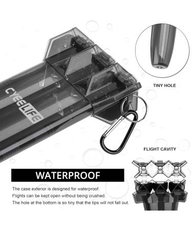 CyeeLife Steel Tip Darts 24g Set with Carry Case and Sharpener - Professional Brass Darts with Integrated Flights, Black - Buy Online on GoSupps.com