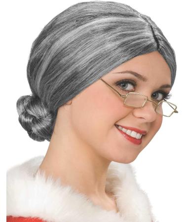 Small Hair Clip Granny Wig Granny Cosplay Wig Granny Ladies Costume Granny Wig Glasses Chain Glasses Pearl Necklace (4pcs) Wigs for Women Lace Front One Size Silver - Buy Online on GoSupps.com