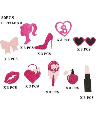 30Pcs Princess Hot Pink Cupcake Toppers and Pink Glitter Girls Cupcake Topper for Pink Girl Birthday Bridal Party Decorations Wedding Cake Decors 30pcs Pink Cupcake Toppers - Buy Online on GoSupps.com