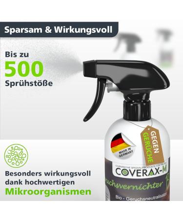 Coverax Bio Smell Remover - Enzyme Cleaner & Odor Neutralizer for Cat & Dog Urine Tough Smells | 500ml Spray for Couch Carpet & Car - Buy Online on GoSupps.com