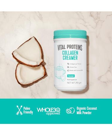 Vital Proteins Collagen Coffee Creamer - Dairy-Free & Low Sugar Powder with Collagen Peptides & MCTs - Coconut 293g - Buy Online on GoSupps.com
