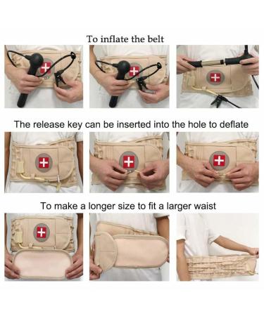 Back Support Decompression Belt - Inflatable Lumbar Relief for Sciatica | Pain Relief for Men & Women - Buy Online on GoSupps.com