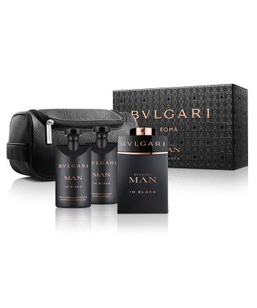 Bvlgari 4 Piece Man In Black Eau de Parfum Spray Gift Set for Men