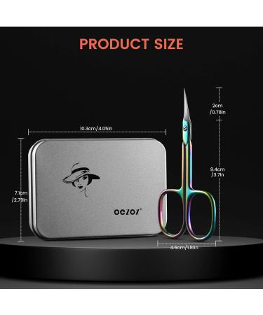 Bezox Curved Nail Skin Scissors - Precision Stainless Steel Manicure Tools for Tidy Care | Professional Nail Shaver & Small Rainbow Scissors for Women - Buy Online on GoSupps.com