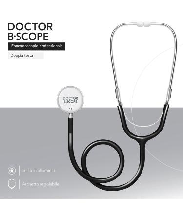 AIESI DOCTOR B-SCOPE Professional Dual Head Adult Stethoscope Black - Buy Online on GoSupps.com