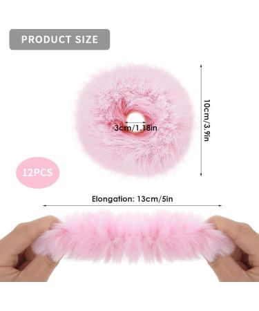 PLATEYTR 12 Pieces Hair Bands for Girls Pink Hair Bands Pink Hair Accessories Handmade Pink Pom Pom Hair Bands for Ponytails and Marble Hair - Buy Online on GoSupps.com