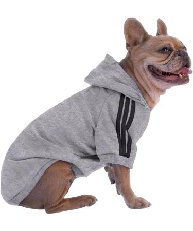 Ducomi Gray Dog Sweater with Hood - Warm & Soft Clothing for All Sizes & Breeds - XL Size for Pets & Puppies - Buy Online on GoSupps.com