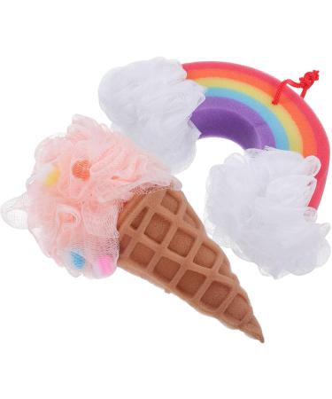 Buy Hemoton 4 Pcs Rainbow Bath Exfoliating Loofah Sponge Set - Ideal Shower Accessory for Exfoliation & Relaxation | International Shipping Available - Buy Online on GoSupps.com