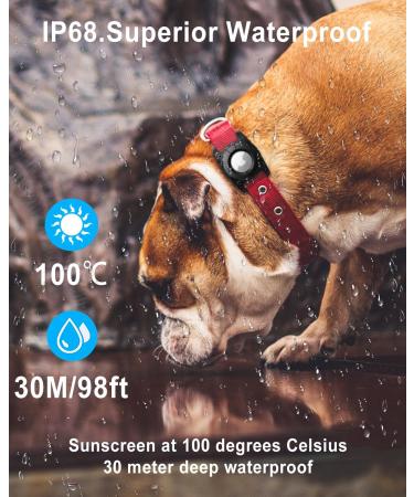 IP68 Waterproof Airtag Holder for Dogs & Cats - Compatible Apple Airtag Pendant & Keychain - Black - 1 Piece - Buy Online on GoSupps.com