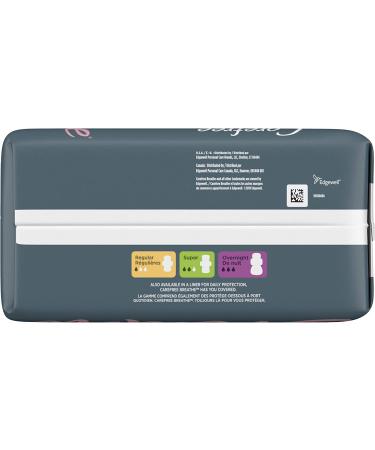 Carefree Breathe Ultra Thin Overnight Pads with Wings - White - Unscented - 24 Count - Buy Online on GoSupps.com