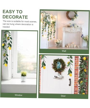 TOPBATHY Hanging Vine Fruit Garland Toys 2 Pcs Simulation Lemon Rattan Food Plastic Fake Plant Lemon Berry Vine Green Toys Yellowx2pcs 100x10cmx2pcs - Buy Online on GoSupps.com