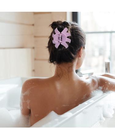 Lolalet Octopus Hair Claw Clips 5 Pack Non-slip Jaw Clips Medium Hair Clamps for Thick Curly Long Hair Wide Grip Hair Accessories for Women Girls -Style A Black/Pink/CornflowerBlue/Plum/CadetBlue - Buy Online on GoSupps.com