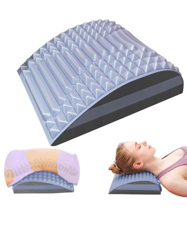 Accmuzzy neck and back extensor align neck and back extensor back extensor back massage device and neck stretcher 2 in 1 to relieve neck pain & back pain (blue)